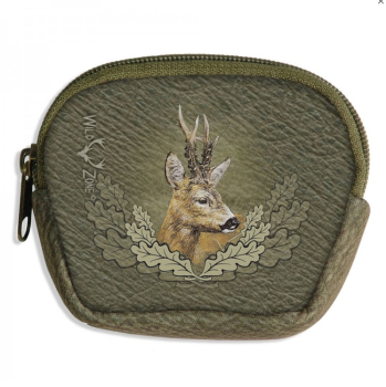 Preview: Geldbörse mit Fuchs Motiv , Leckerli Tasche Fuchs , Jäger Geldbeutel mit Wild Motiven